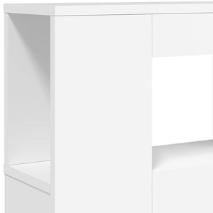 Κεφαλάρι Κρεβατιού με LED Λευκό 180x18,5x103,5 εκ Επεξεργ. Ξύλο - Pakobazaar