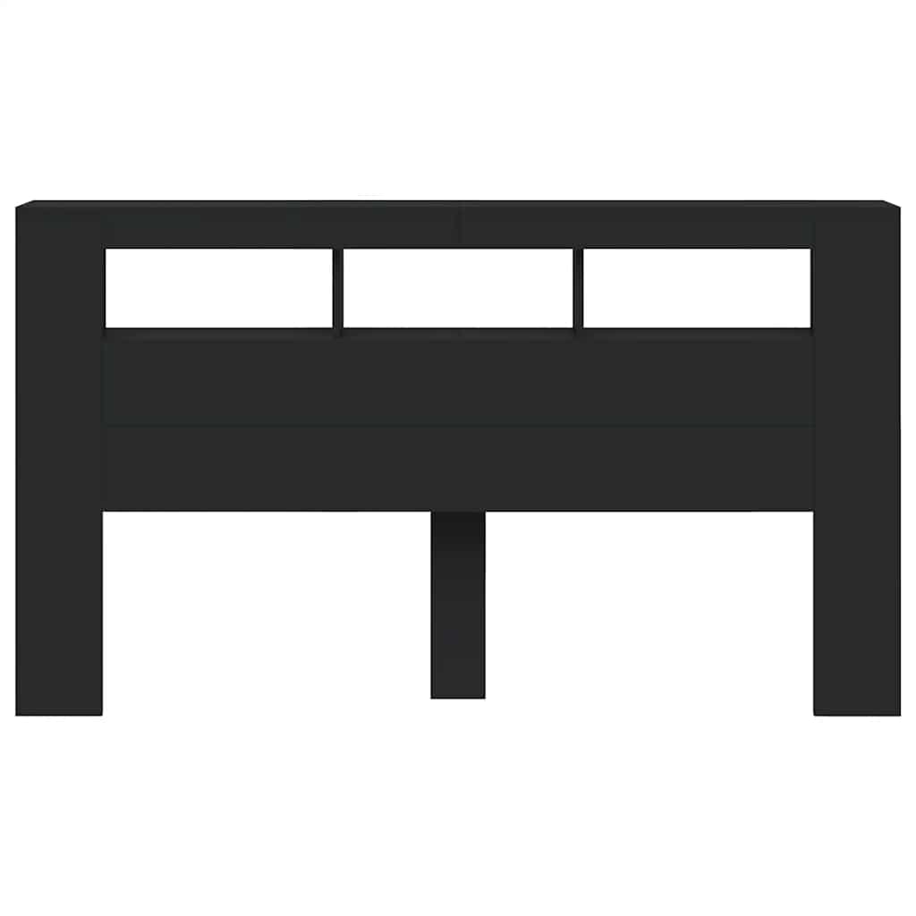 Κεφαλάρι Κρεβατιού με LED Μαύρο 180x18,5x103,5 εκ Επεξεργ. Ξύλο - Pakobazaar