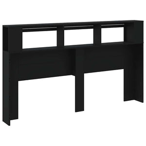 Κεφαλάρι Κρεβατιού με LED Μαύρο 180x18,5x103,5 εκ Επεξεργ. Ξύλο