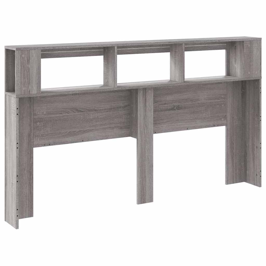 Κεφαλάρι Κρεβατιού με LED Γκρι Sonoma 180x18,5x103,5 εκ - Pakobazaar