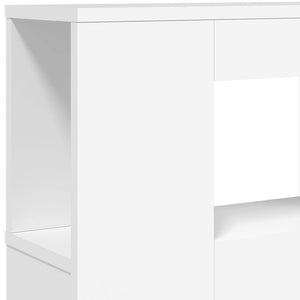 Κεφαλάρι Κρεβατιού με LED Λευκό 200x18,5x103,5 εκ Επεξεργ. Ξύλο - Pakobazaar