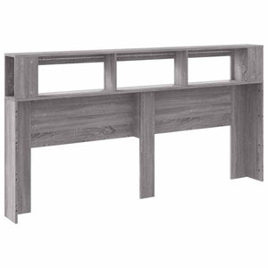 Κεφαλάρι Κρεβατιού με LED Γκρι Sonoma 200x18,5x103,5 εκ - Pakobazaar