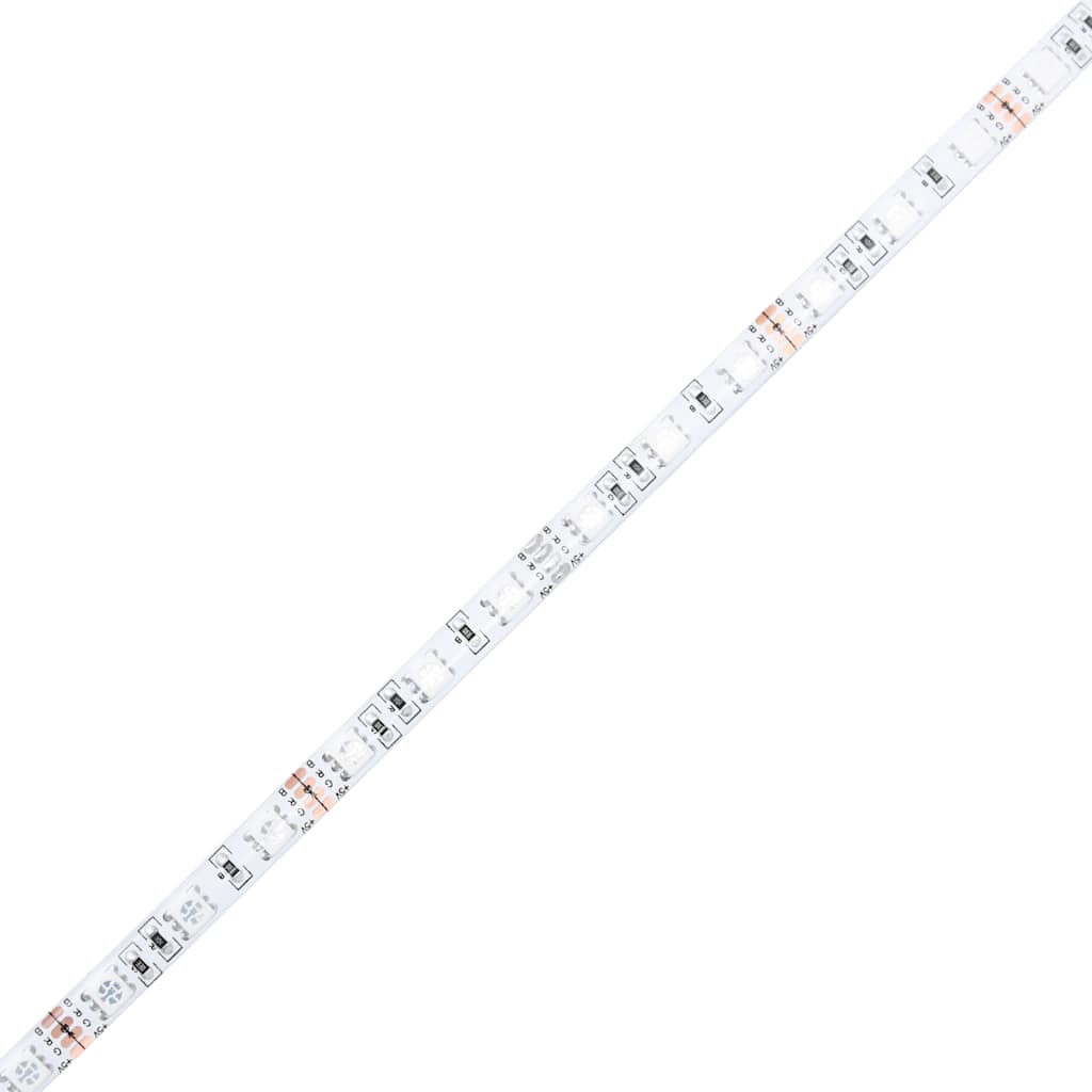 Κεφαλάρι Κρεβατιού με LED Καφέ Δρυς 200x18,5x103,5 εκ