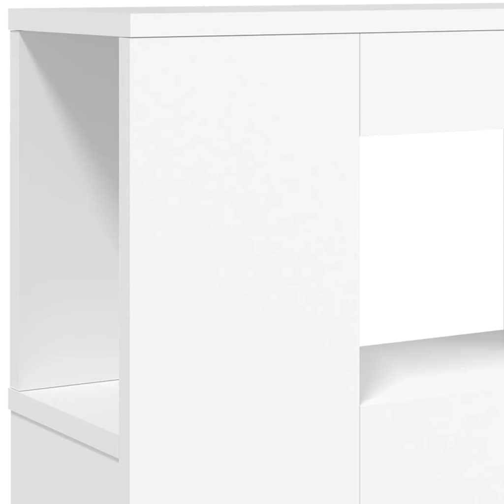 Κεφαλάρι Κρεβατιού με LED Λευκό 220x18,5x103,5 εκ Επεξεργ. Ξύλο - Pakobazaar