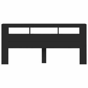 Κεφαλάρι Κρεβατιού με LED Μαύρο 220x18,5x103,5 εκ Επεξεργ. Ξύλο - Pakobazaar