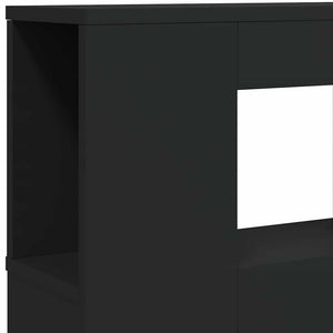 Κεφαλάρι Κρεβατιού με LED Μαύρο 220x18,5x103,5 εκ Επεξεργ. Ξύλο - Pakobazaar