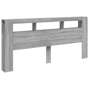 Κεφαλάρι Κρεβατιού με LED Γκρι Sonoma 220x18,5x103,5 εκ - Pakobazaar