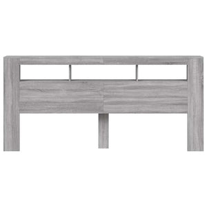 Κεφαλάρι Κρεβατιού με LED Γκρι Sonoma 220x18,5x103,5 εκ - Pakobazaar