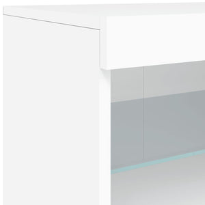 Μπουφές με Φώτα LED Λευκός 162 x 37 x 67 εκ.