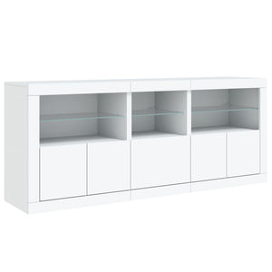 Μπουφές με Φώτα LED Λευκός 162 x 37 x 67 εκ.