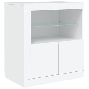 Μπουφές με Φώτα LED Λευκός 162 x 37 x 67 εκ.