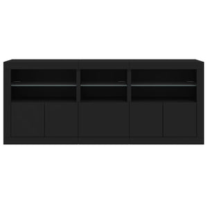 Μπουφές με Φώτα LED Μαύρος 162 x 37 x 67 εκ.