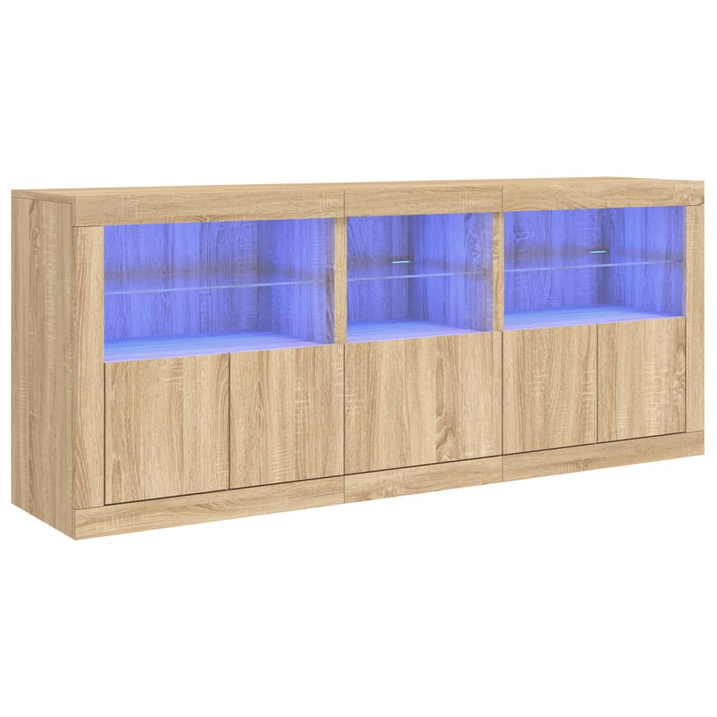 Ντουλάπι με LED Sonoma Δρυς 162x37x67 εκ.