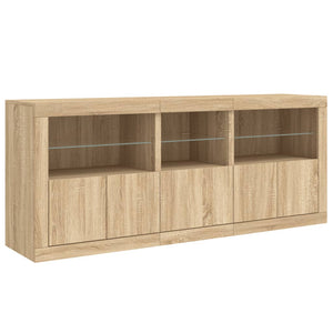 Ντουλάπι με LED Sonoma Δρυς 162x37x67 εκ.