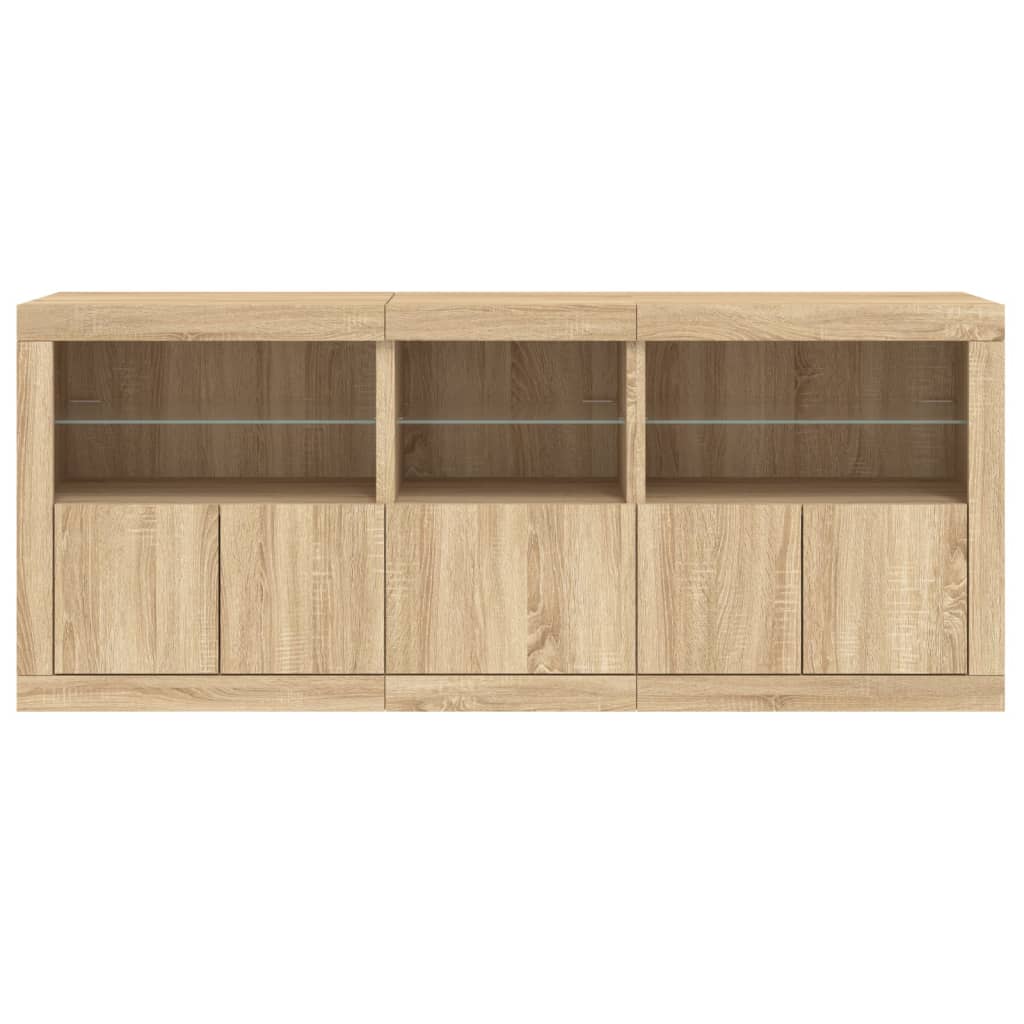 Ντουλάπι με LED Sonoma Δρυς 162x37x67 εκ.