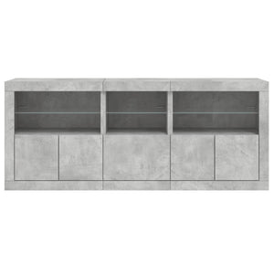 Ντουλάπι με LED Γκρι Σκυροδέματος 162x37x67 εκ.