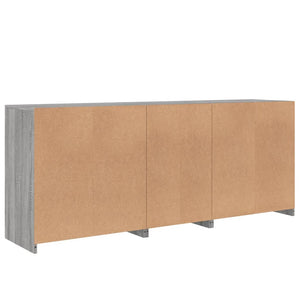 Μπουφές με LED Γκρι Sonoma 162x37x67 εκ.