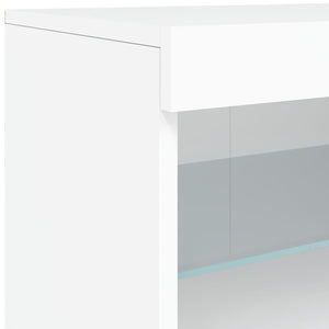 Μπουφές με Φώτα LED Λευκός 181,5 x 37 x 67 εκ.