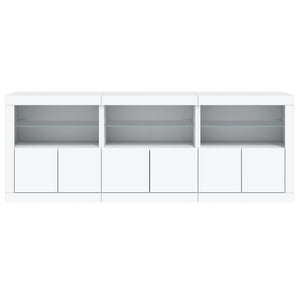 Μπουφές με Φώτα LED Λευκός 181,5 x 37 x 67 εκ.
