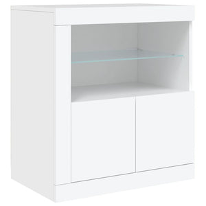 Μπουφές με Φώτα LED Λευκός 181,5 x 37 x 67 εκ.