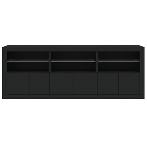 Μπουφές με LED Μαύρος 181,5x37x67 εκ.