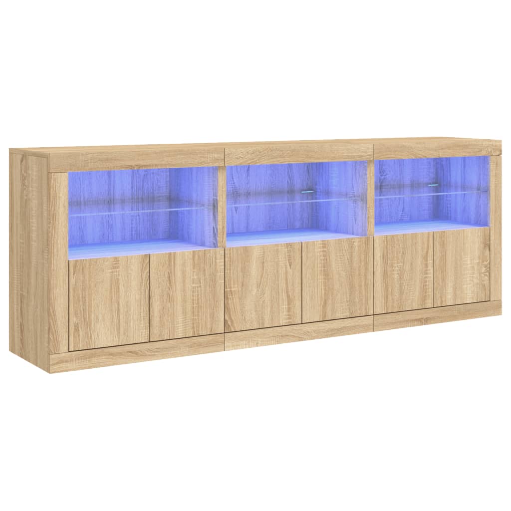 Ντουλάπι με LED Sonoma Δρυς 181,5x37x67 εκ.