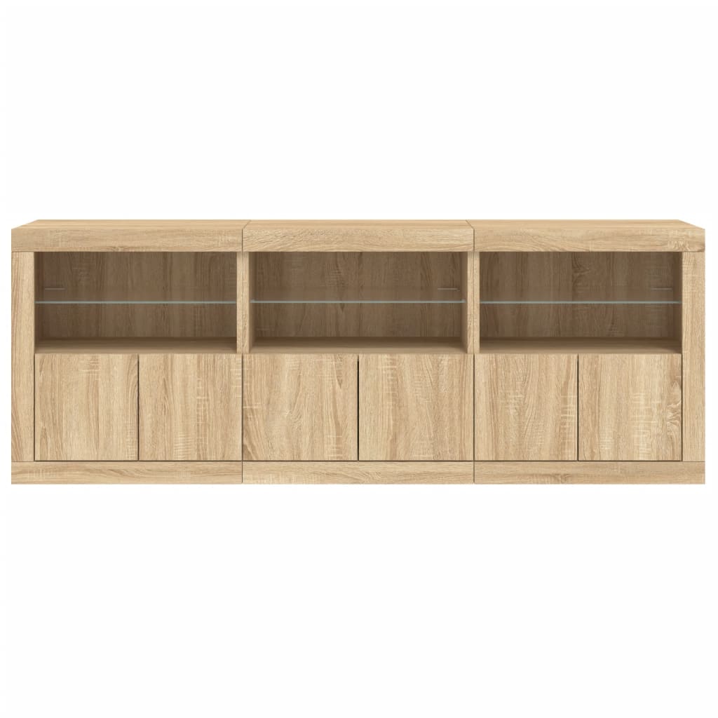 Ντουλάπι με LED Sonoma Δρυς 181,5x37x67 εκ.
