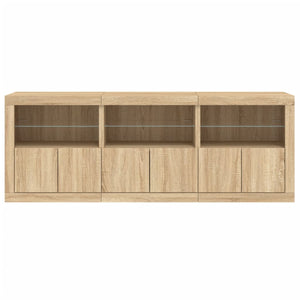 Ντουλάπι με LED Sonoma Δρυς 181,5x37x67 εκ.