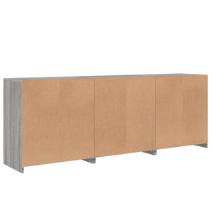 Μπουφές με LED Γκρι Sonoma 181,5x37x67 εκ.