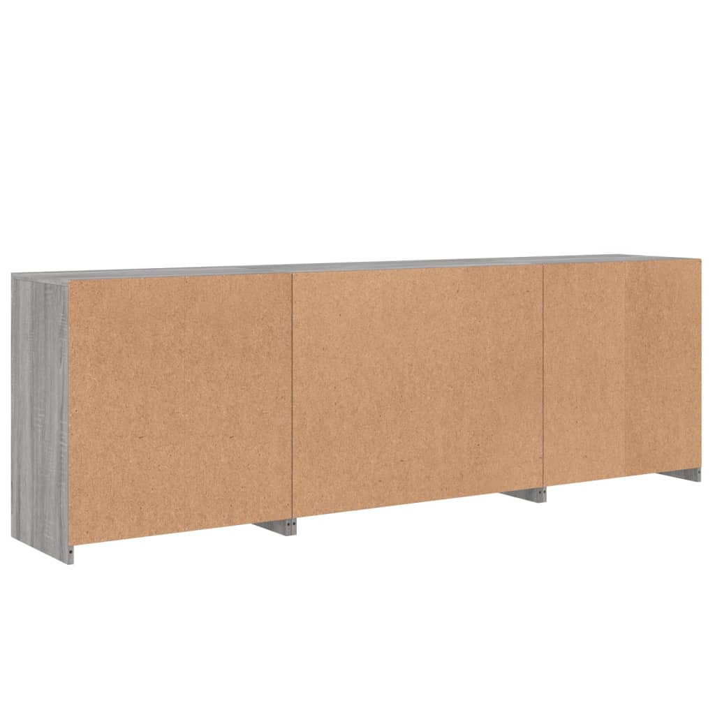 Μπουφές με LED Γκρι Sonoma 202 x 37 x 67 εκ. - Pakobazaar