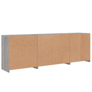 Μπουφές με LED Γκρι Sonoma 202 x 37 x 67 εκ.