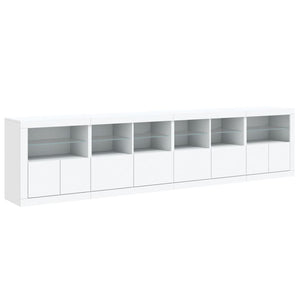 Μπουφές με Φώτα LED Λευκός 283x37x67 εκ.