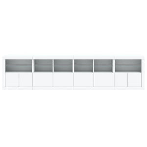 Μπουφές με Φώτα LED Λευκός 283x37x67 εκ.