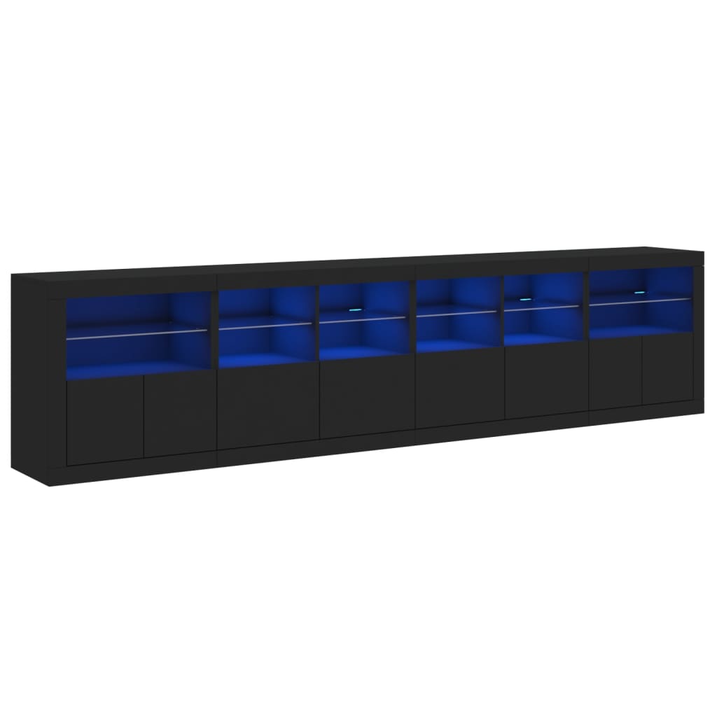 Μπουφές με LED Μαύρος 283 x 37 x 67 εκ.