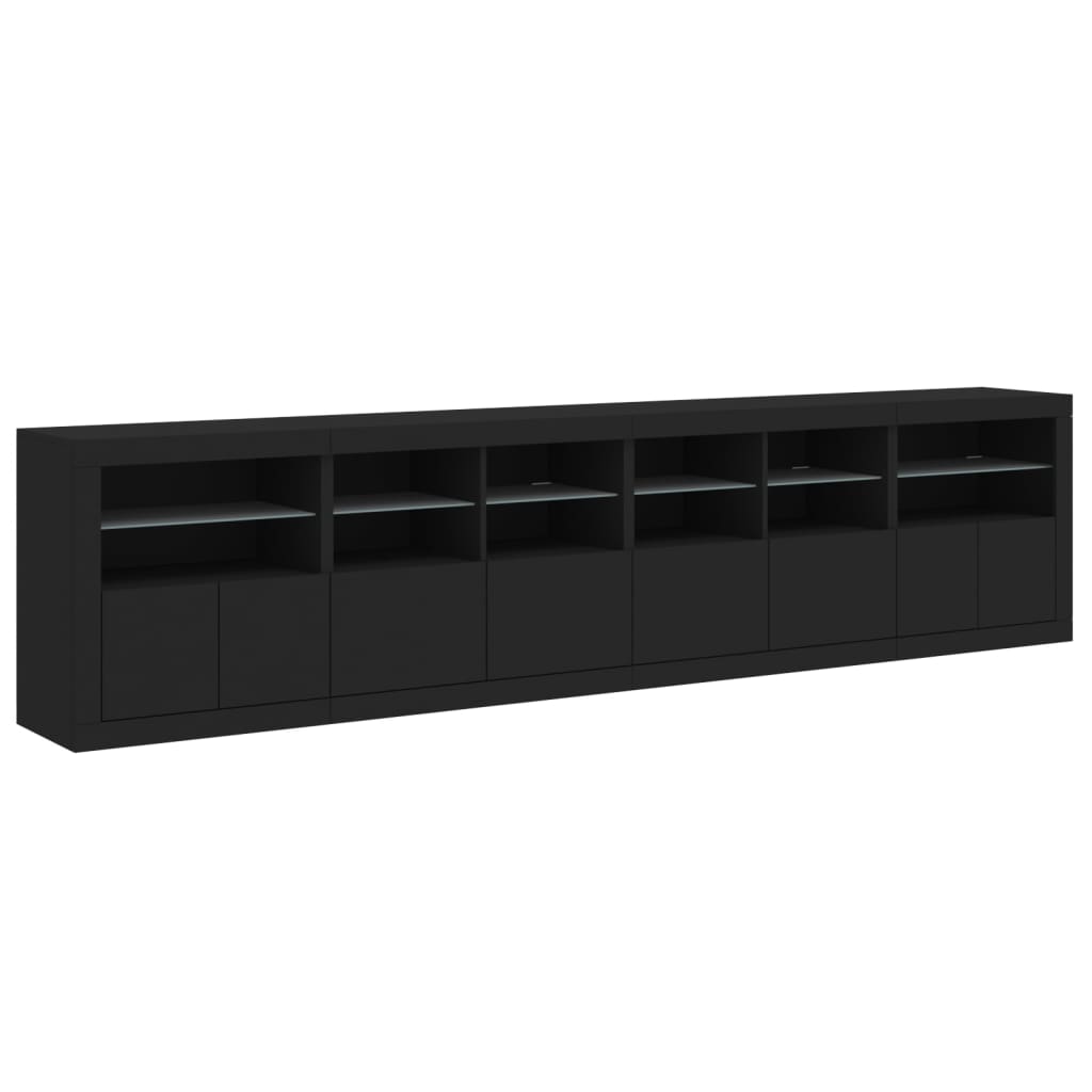Μπουφές με LED Μαύρος 283 x 37 x 67 εκ.