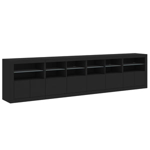 Μπουφές με LED Μαύρος 283 x 37 x 67 εκ.
