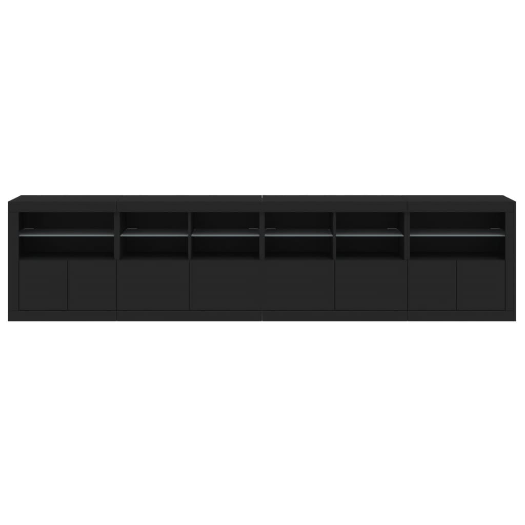 Μπουφές με LED Μαύρος 283 x 37 x 67 εκ.