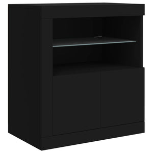 Μπουφές με LED Μαύρος 283 x 37 x 67 εκ.