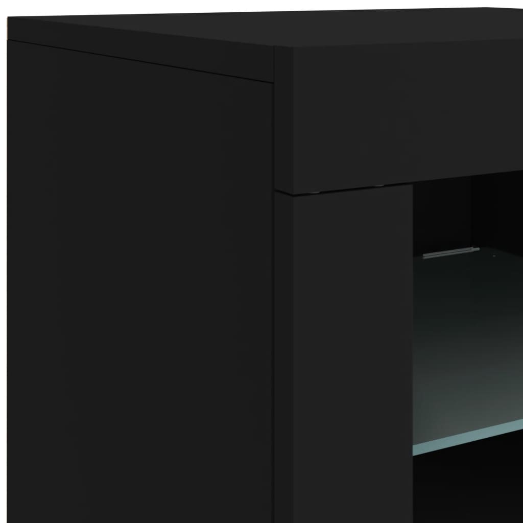 Μπουφές με LED Μαύρος 283 x 37 x 67 εκ.