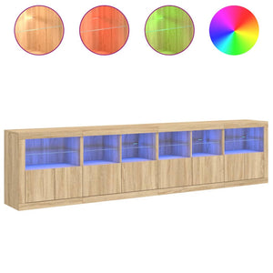 Μπουφές με LED Sonoma Δρυς 283 x 37 x 67 εκ.