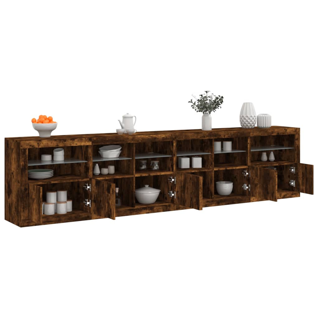 Μπουφές με LED Καπνιστή Δρυς 283 x 37 x 67 εκ. - Pakobazaar