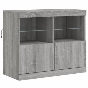 Μπουφές με LED Γκρι Sonoma 283 x 37 x 67 εκ.