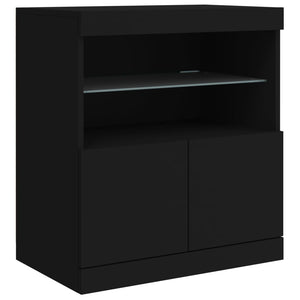 Μπουφές με LED Μαύρος 283 x 37 x 67 εκ.