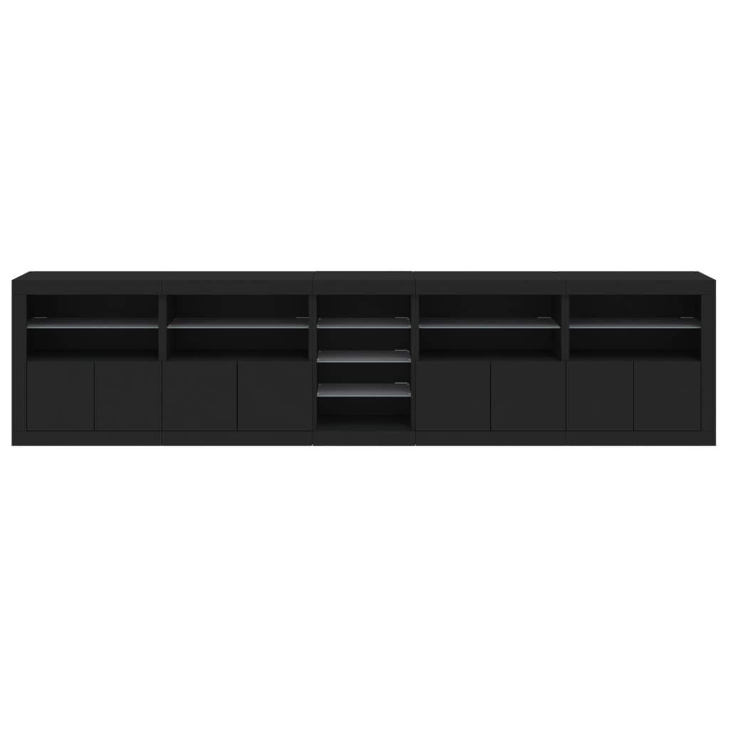 Μπουφές με LED Μαύρος 283 x 37 x 67 εκ.