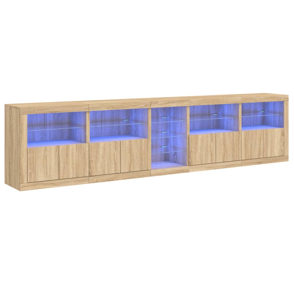 Μπουφές με LED Sonoma Δρυς 283 x 37 x 67 εκ.