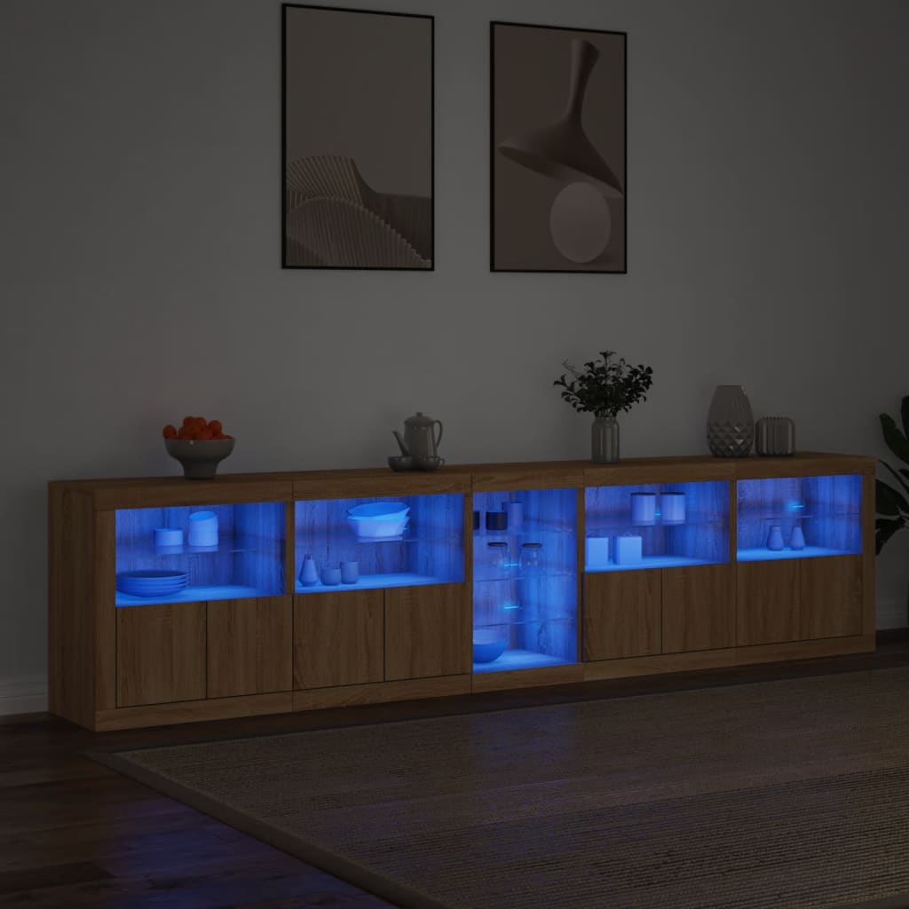 Μπουφές με LED Sonoma Δρυς 283 x 37 x 67 εκ.