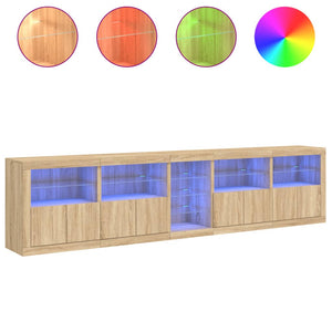 Μπουφές με LED Sonoma Δρυς 283 x 37 x 67 εκ.