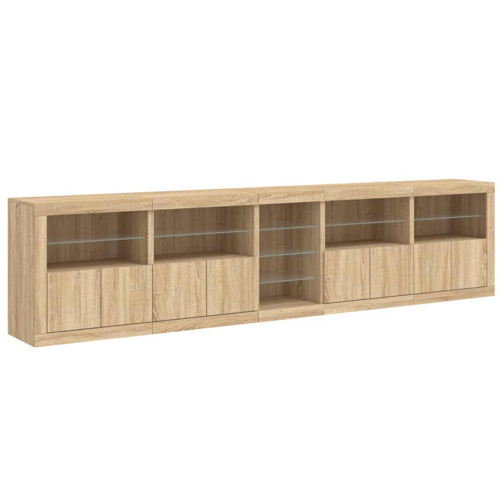 Μπουφές με LED Sonoma Δρυς 283 x 37 x 67 εκ.