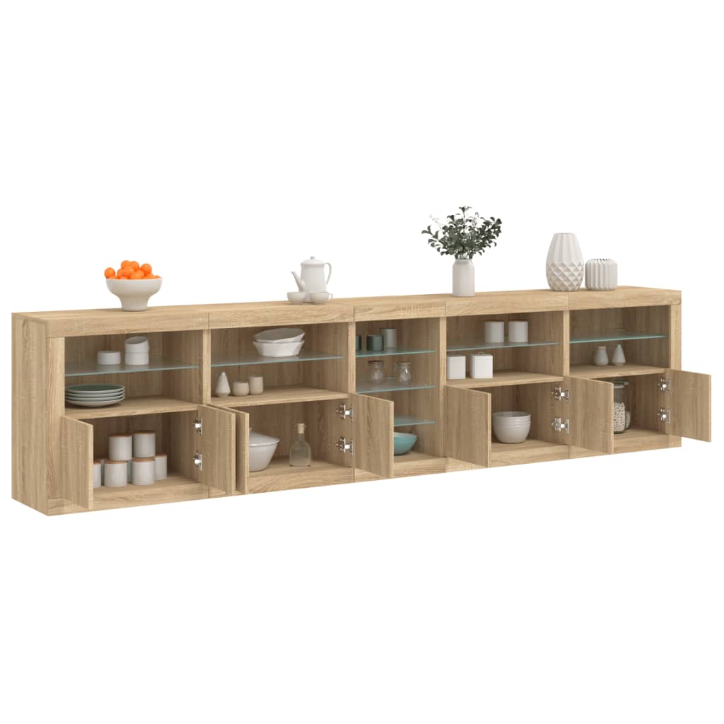 Μπουφές με LED Sonoma Δρυς 283 x 37 x 67 εκ.
