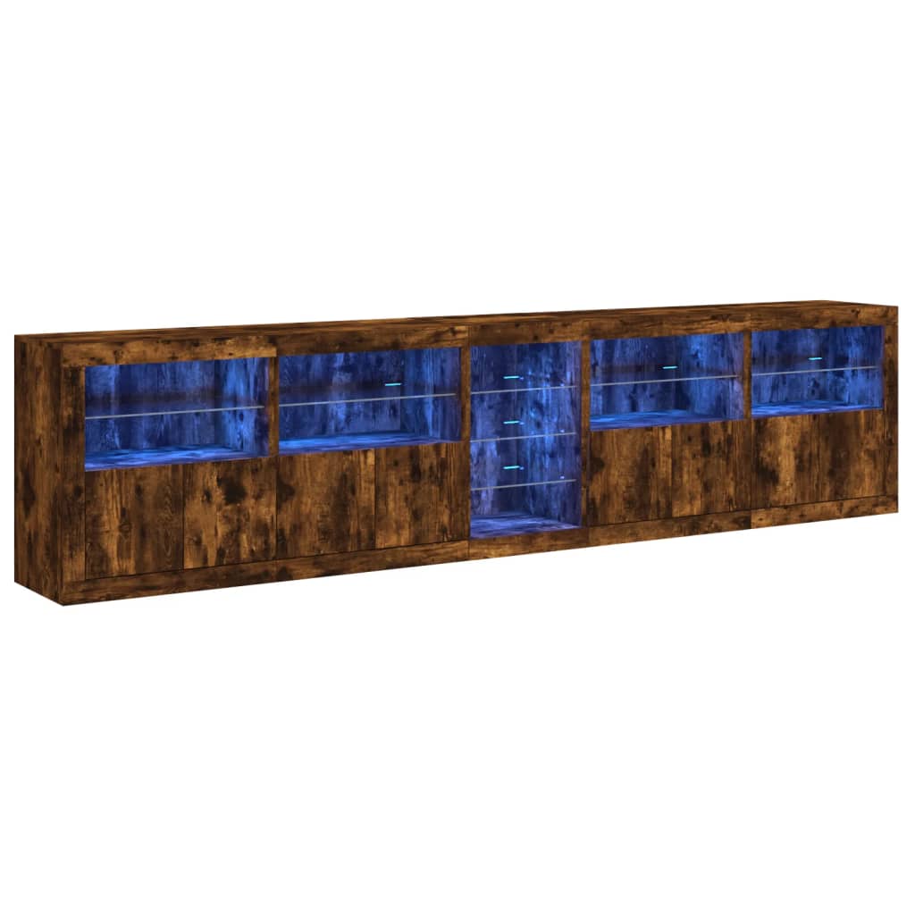 Μπουφές με LED Καπνιστή Δρυς 283 x 37 x 67 εκ. - Pakobazaar
